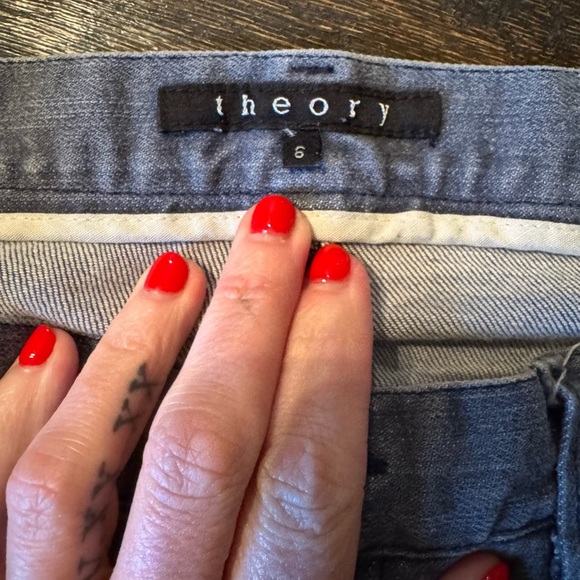 Women’s theory gray jeans size 6 straight leg - Picture 7 of 7